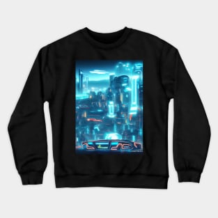 Cool Japanese Neon City Crewneck Sweatshirt